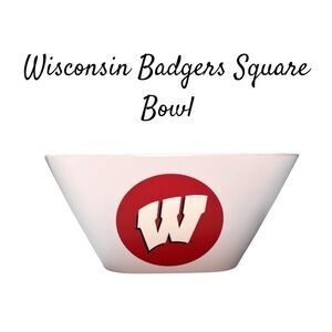 NWT Boelter Brands Wisconsin Badgers Melamine Square Bowl, 4.5-quart